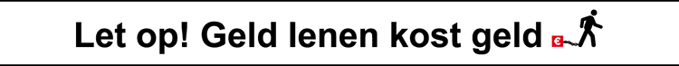 geld lenen kost geld